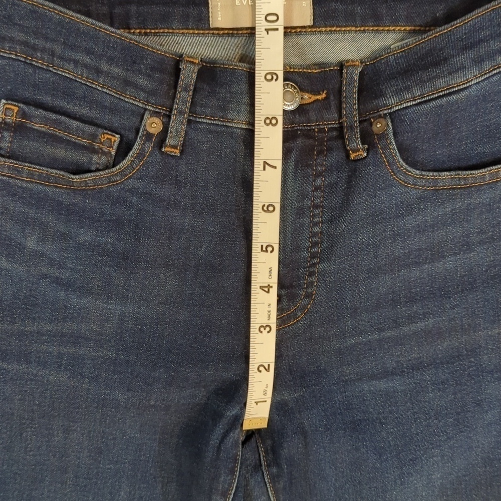 Dark wash skinny ankle jeans size 27 Tall mid-rise with stretch Everlane - Picture 3 of 8